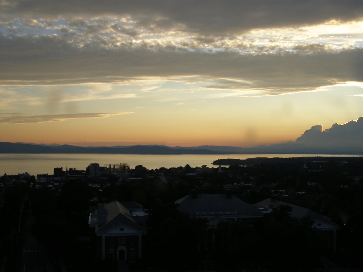 Right view, Burlington sunset on Tuesday, July 1, 2025