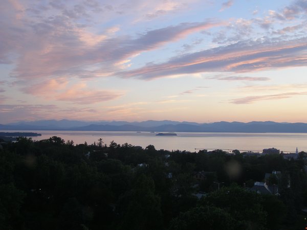 Burlington sunset on Tuesday, July 1, 2025 at 8:58 PM EDT
