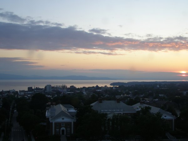 Burlington sunset on Tuesday, July 8, 2025 at 8:43 PM EDT