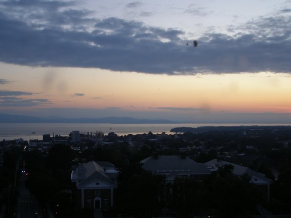 Burlington sunset on Tuesday, July 8, 2025 at 8:58 PM EDT
