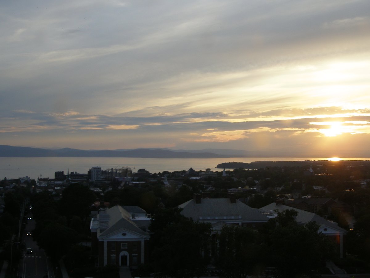 Right view, Burlington sunset on Wednesday, July 9, 2025