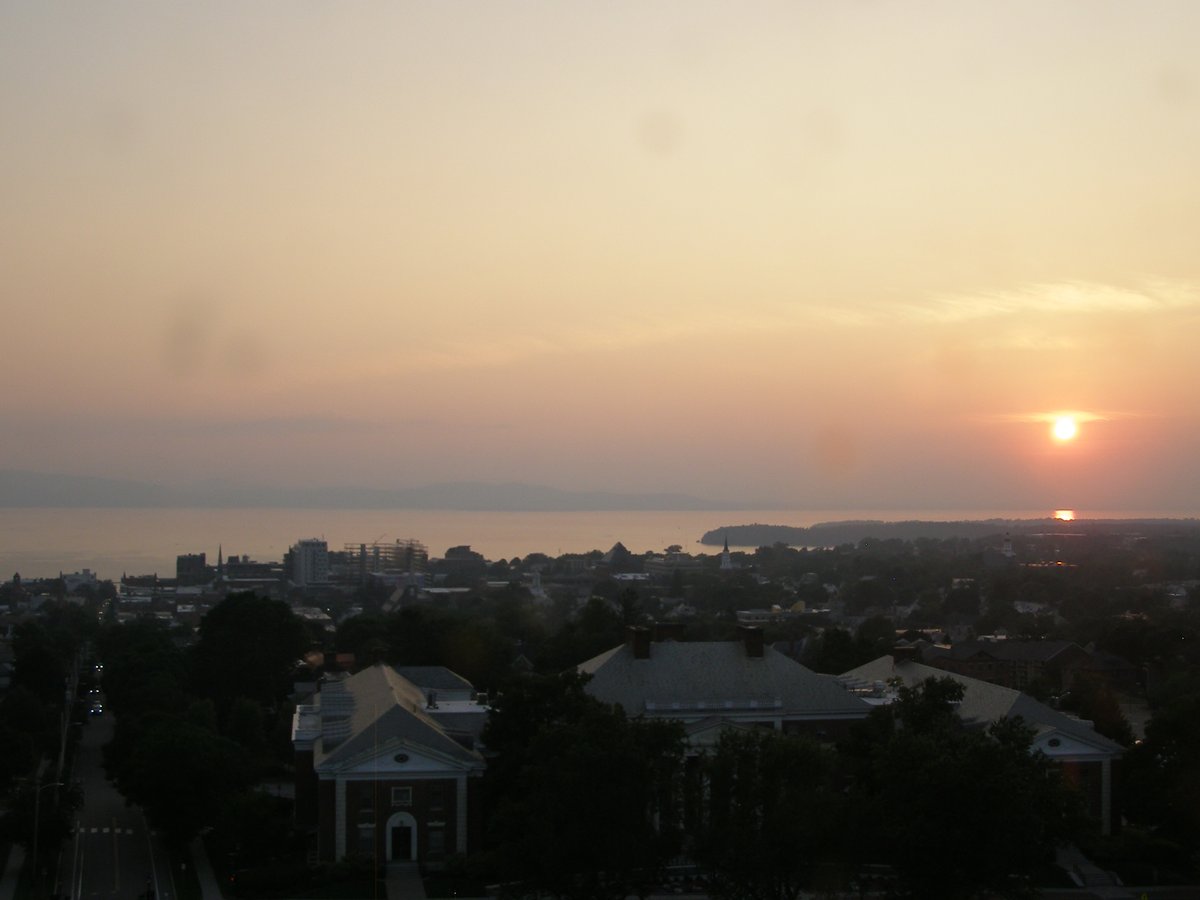 Right view, Burlington sunset on Tuesday, July 15, 2025