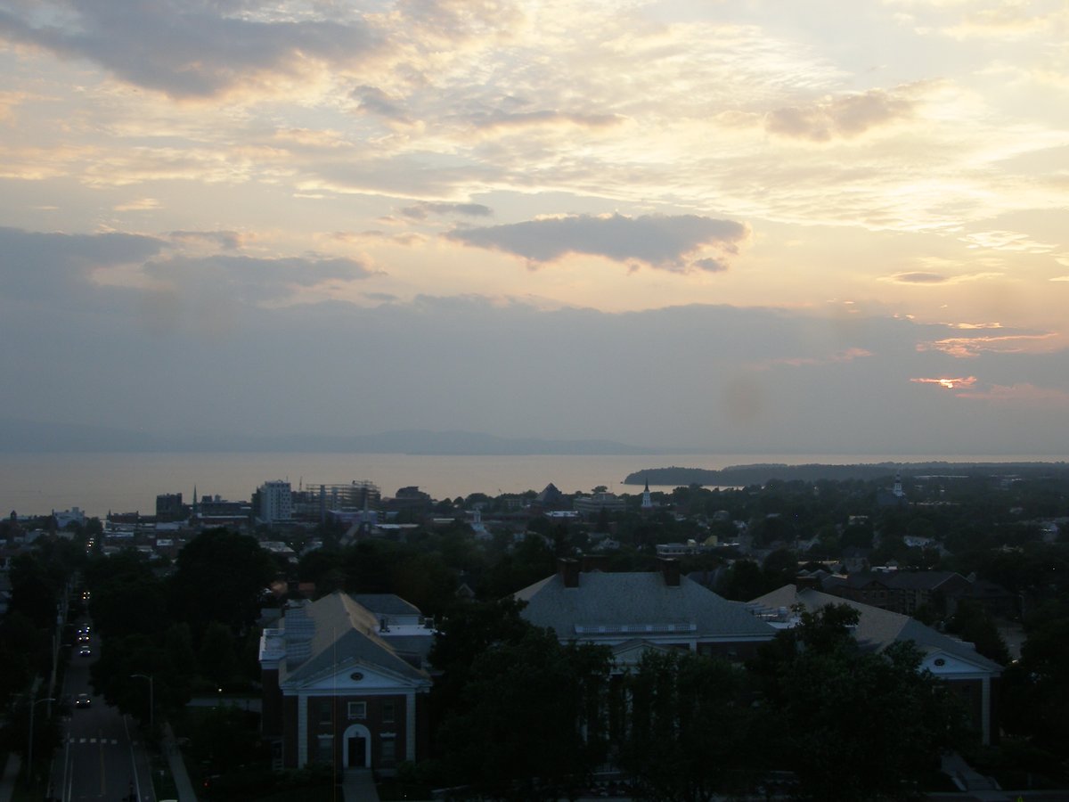 Right view, Burlington sunset on Wednesday, July 16, 2025