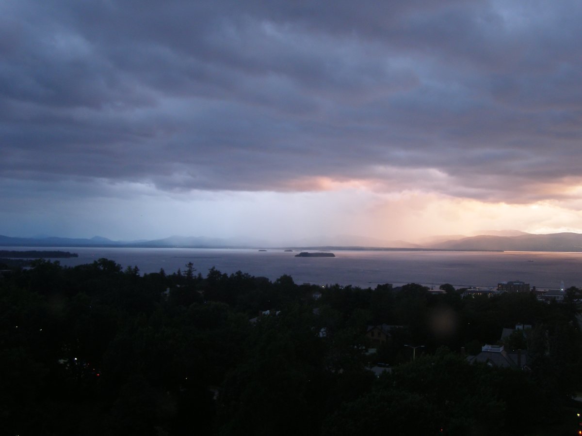 Left view, Burlington sunset on Thursday, July 17, 2025