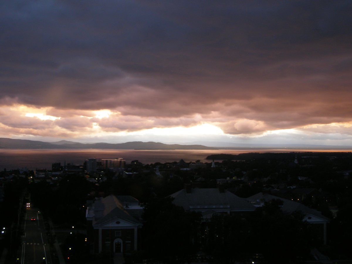 Right view, Burlington sunset on Thursday, July 17, 2025
