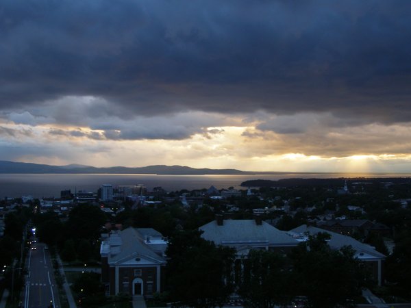 Burlington sunset on Thursday, July 17, 2025 at 8:28 PM EDT