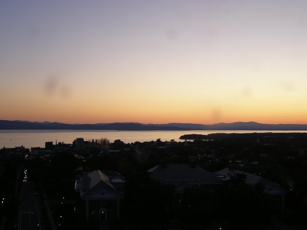 Burlington sunset on Friday, July 18, 2025 at 8:58 PM EDT