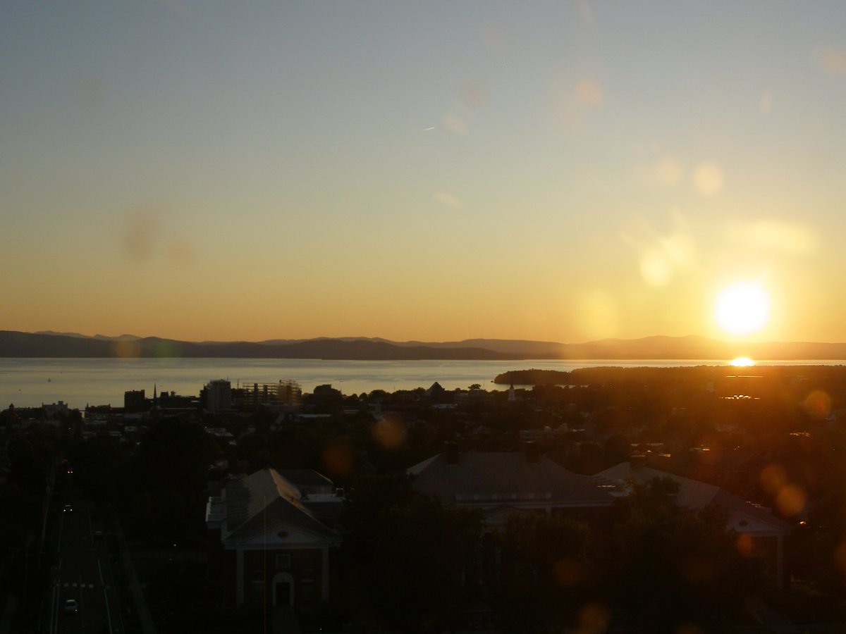 Right view, Burlington sunset on Friday, July 18, 2025