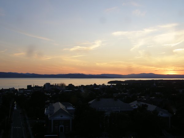 Burlington sunset on Tuesday, July 22, 2025 at 8:43 PM EDT