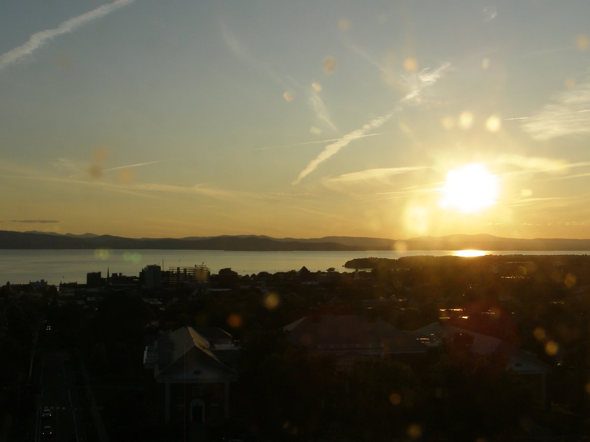 Right view, Burlington sunset on Tuesday, July 22, 2025
