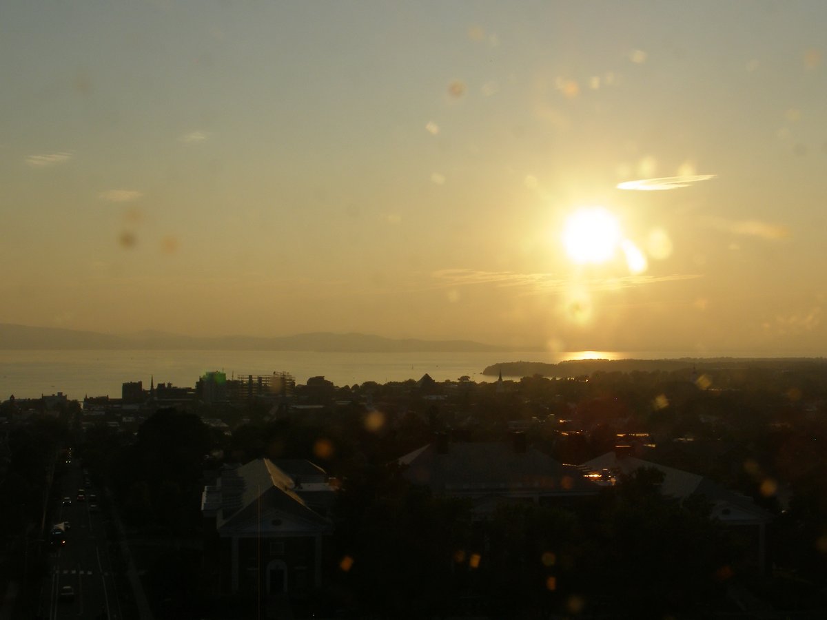 Right view, Burlington sunset on Monday, July 28, 2025