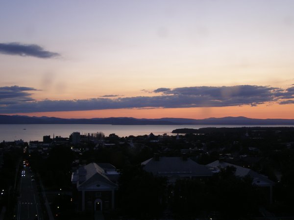Burlington sunset on Friday, August 1, 2025 at 8:43 PM EDT