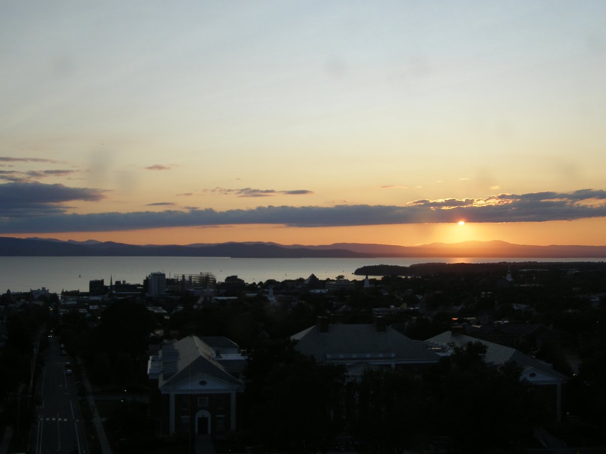Right view, Burlington sunset on Friday, August 1, 2025