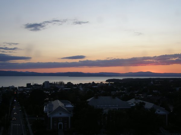 Burlington sunset on Friday, August 1, 2025 at 8:28 PM EDT