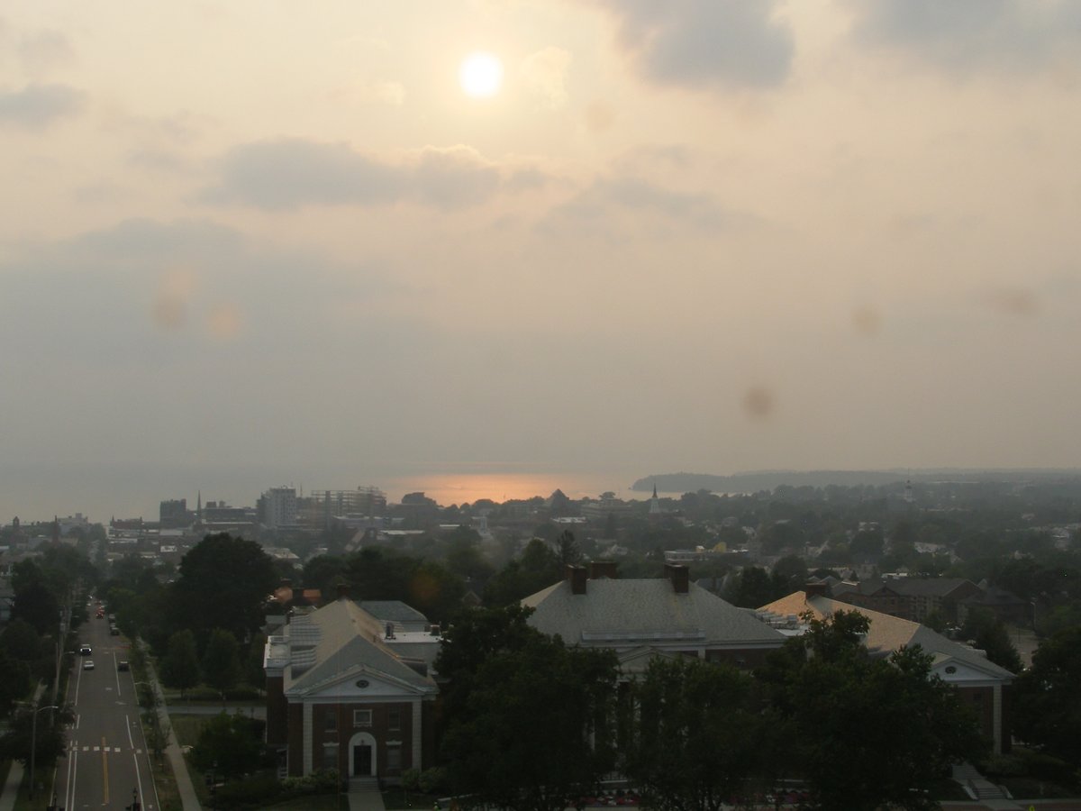 Right view, Burlington sunset on Monday, August 4, 2025