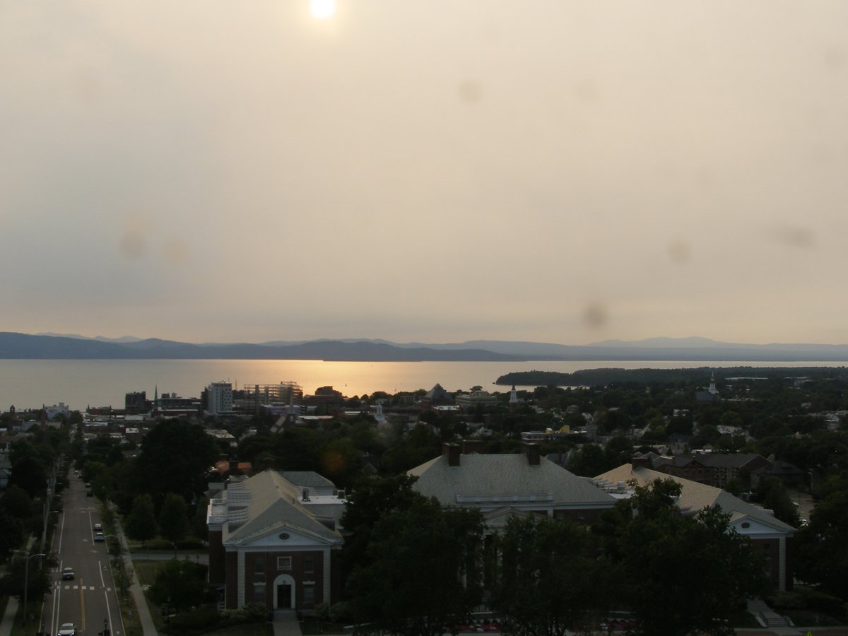 Right view, Burlington sunset on Tuesday, August 5, 2025