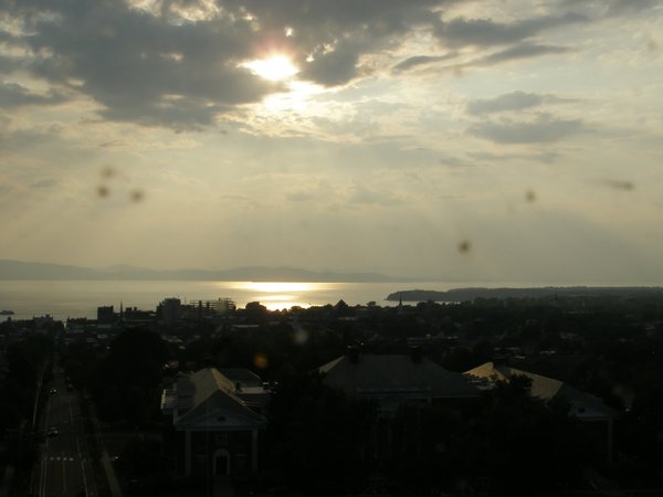 Burlington sunset on Saturday, August 9, 2025 at 6:58 PM EDT