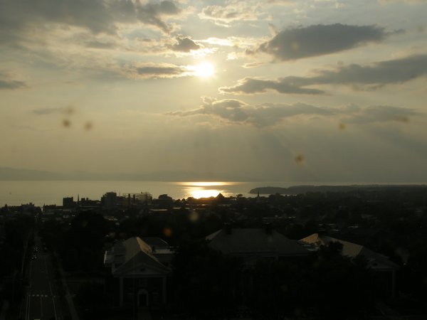 Burlington sunset on Saturday, August 9, 2025 at 7:13 PM EDT