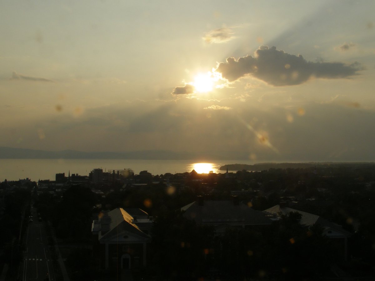 Right view, Burlington sunset on Saturday, August 9, 2025