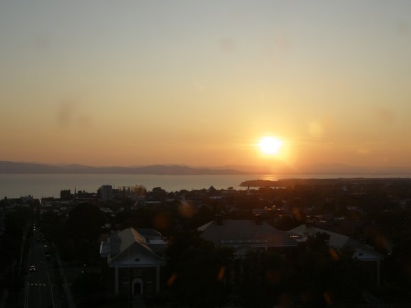 Burlington sunset on Monday, August 11, 2025 at 7:58 PM EDT