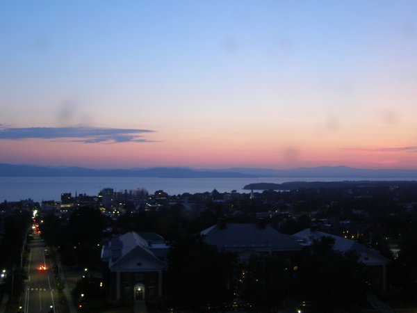 Burlington sunset on Monday, August 11, 2025 at 8:43 PM EDT