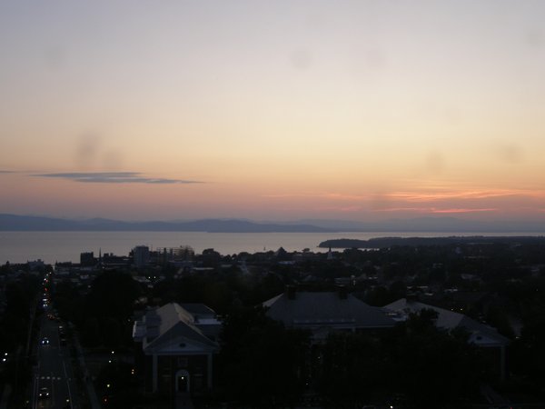 Burlington sunset on Monday, August 11, 2025 at 8:28 PM EDT