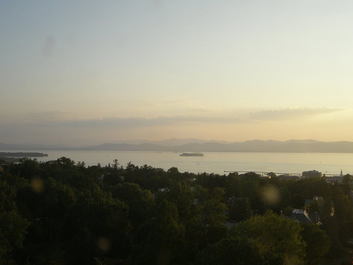 Left view, Burlington sunset on Tuesday, August 12, 2025