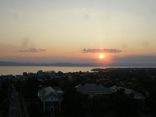 Burlington sunset on Tuesday, August 12, 2025 at 7:58 PM EDT