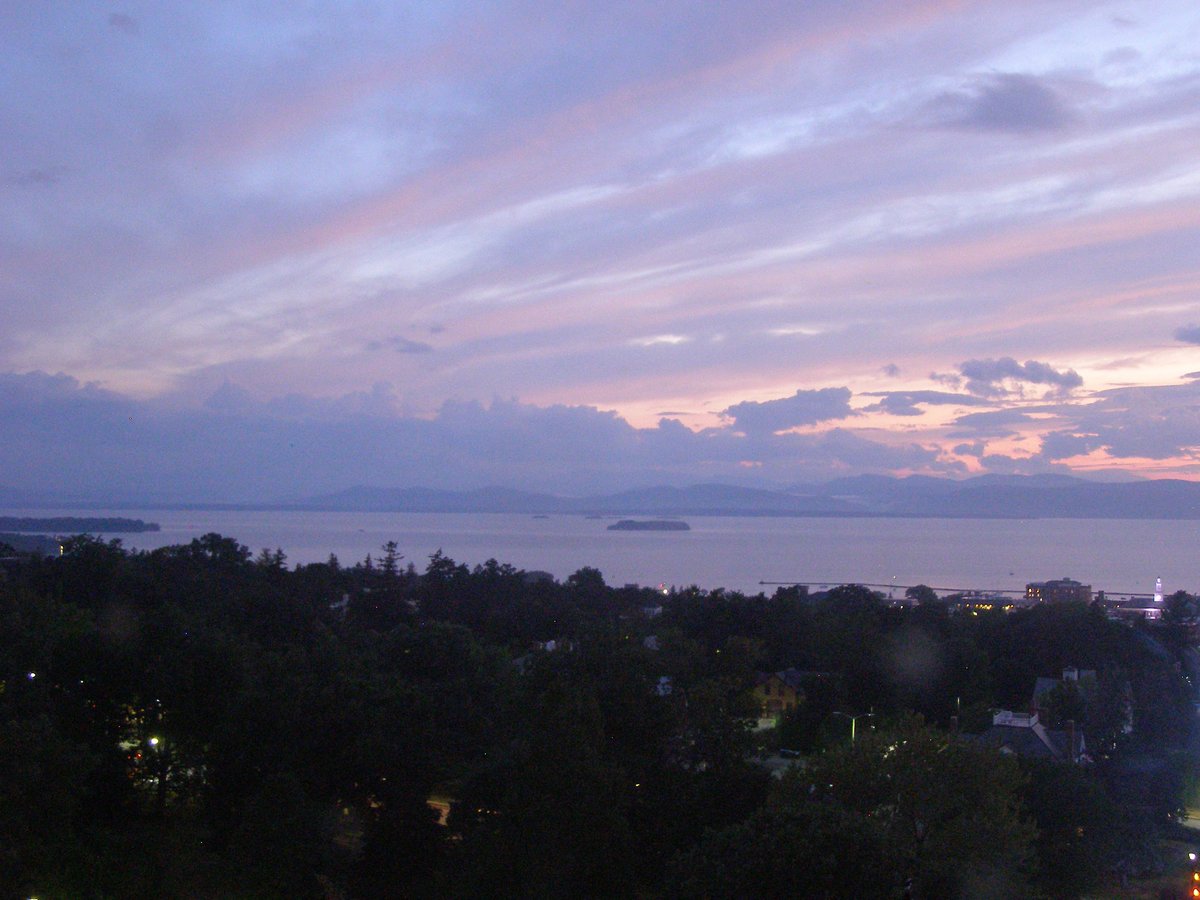 Left view, Burlington sunset on Wednesday, August 13, 2025