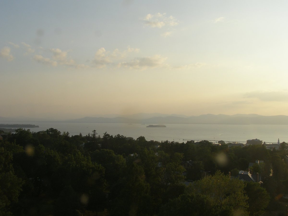 Left view, Burlington sunset on Thursday, August 14, 2025