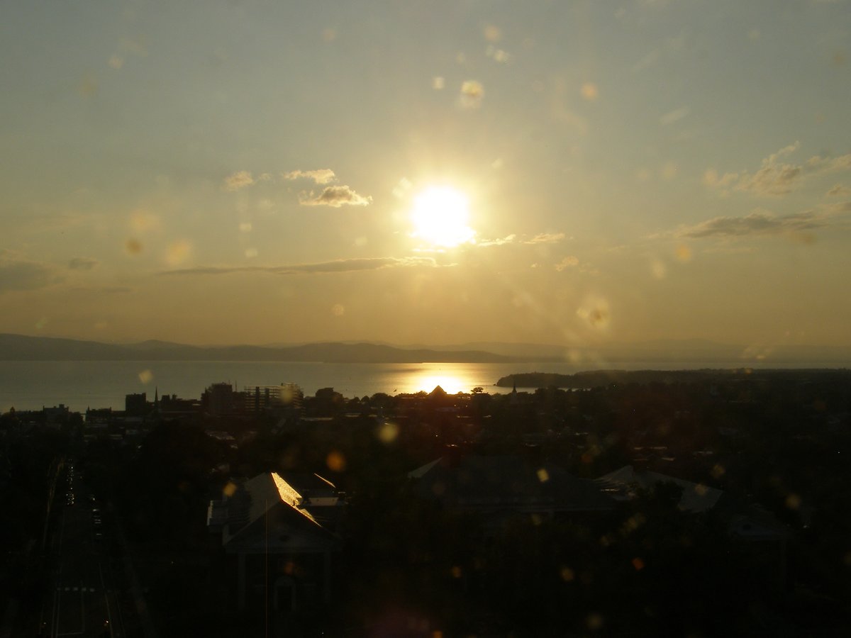 Right view, Burlington sunset on Thursday, August 14, 2025