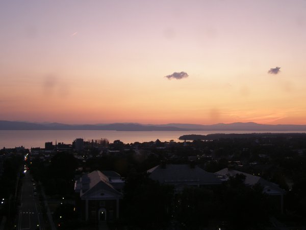 Burlington sunset on Thursday, August 14, 2025 at 8:28 PM EDT