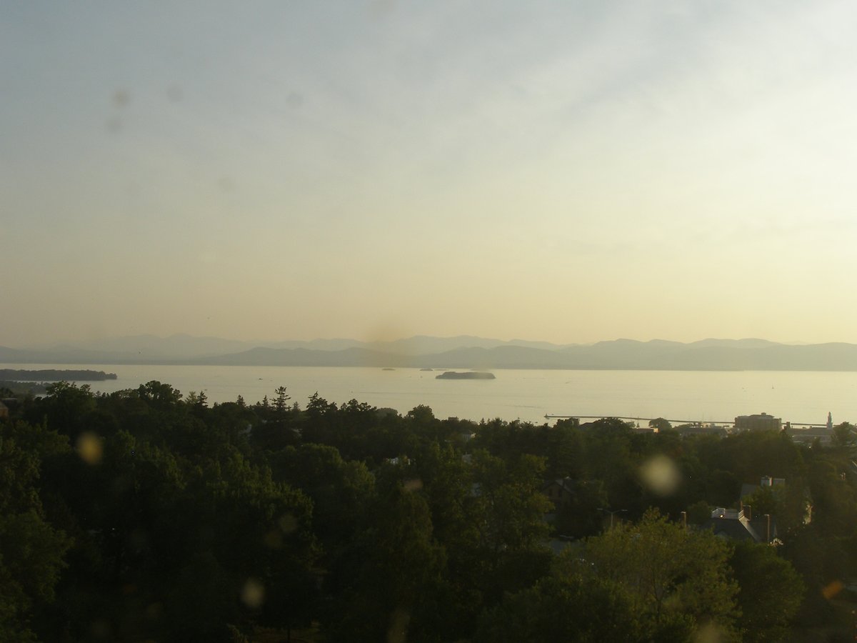 Left view, Burlington sunset on Saturday, August 16, 2025