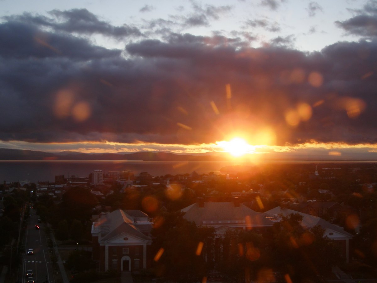 Right view, Burlington sunset on Sunday, August 17, 2025