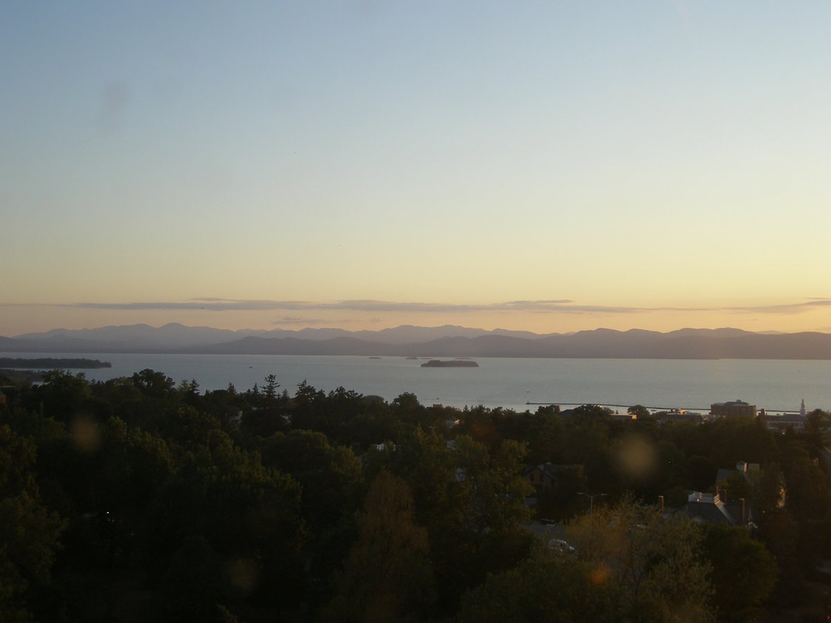 Left view, Burlington sunset on Thursday, August 21, 2025