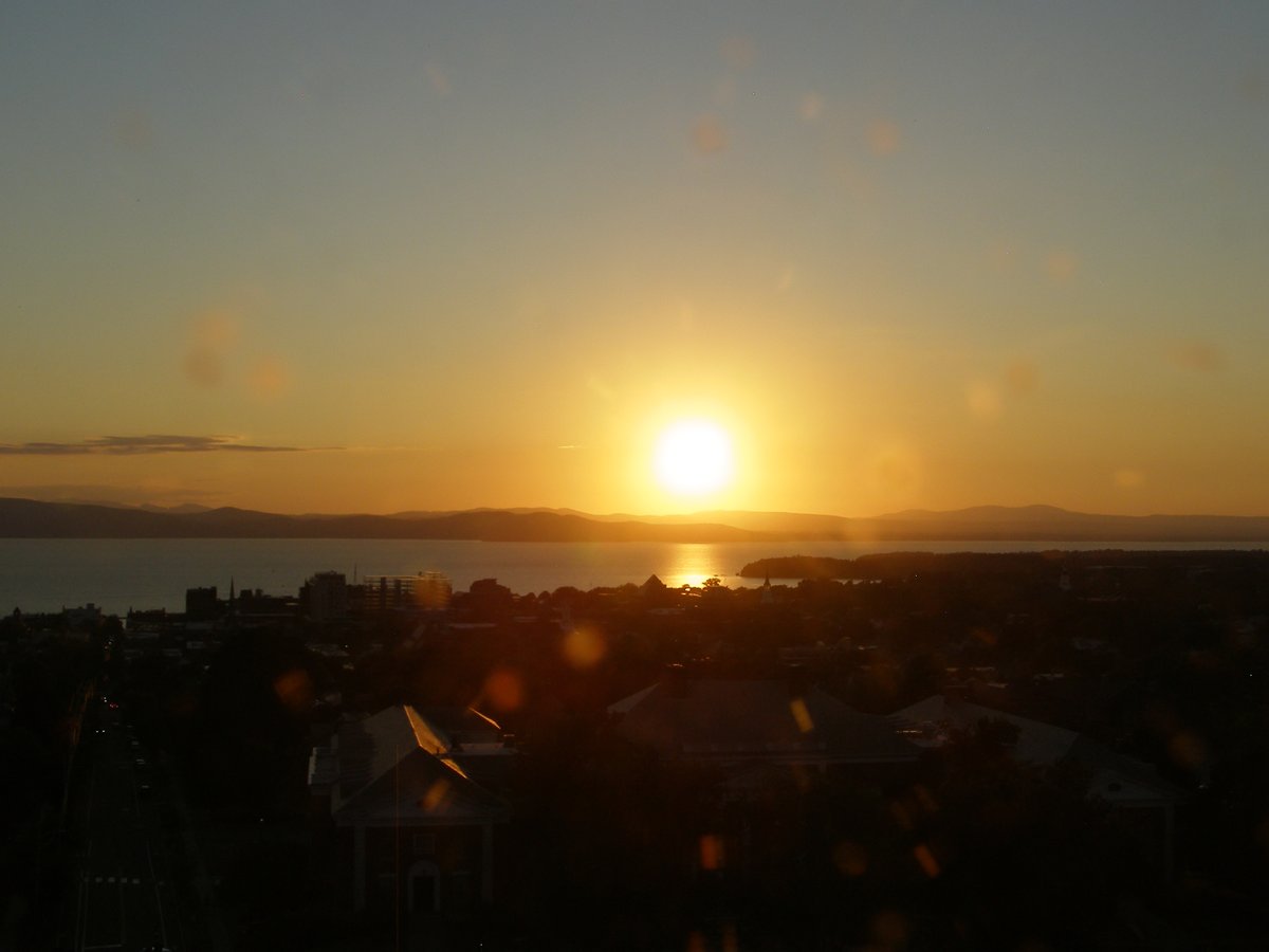 Right view, Burlington sunset on Thursday, August 21, 2025