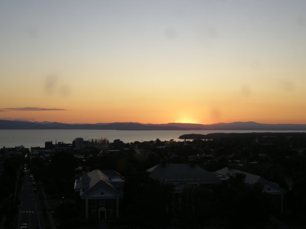 Burlington sunset on Thursday, August 21, 2025 at 7:58 PM EDT