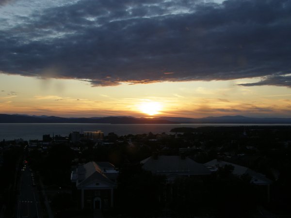 Burlington sunset on Wednesday, August 27, 2025 at 7:43 PM EDT