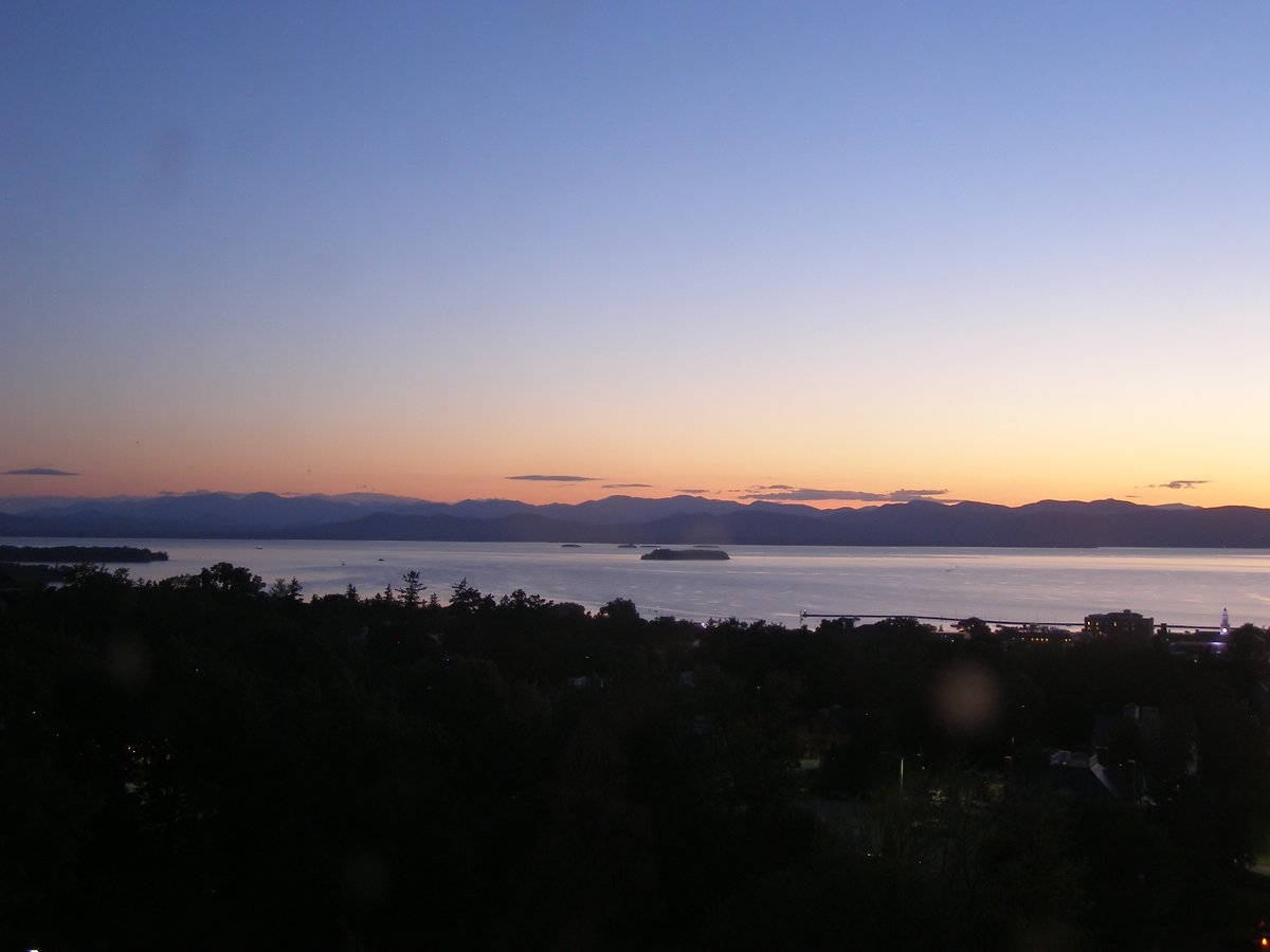 Left view, Burlington sunset on Sunday, August 31, 2025