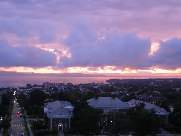 Burlington sunset on Saturday, September 6, 2025 at 7:43 PM EDT