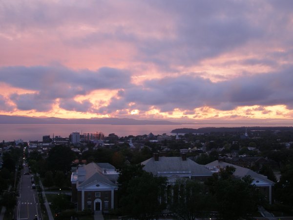 Burlington sunset on Saturday, September 6, 2025 at 7:28 PM EDT
