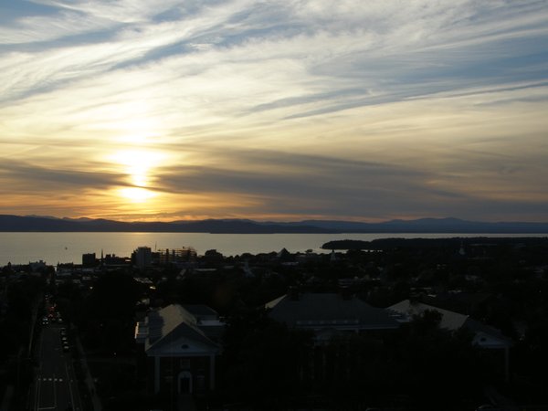 Burlington sunset on Friday, September 12, 2025 at 6:58 PM EDT