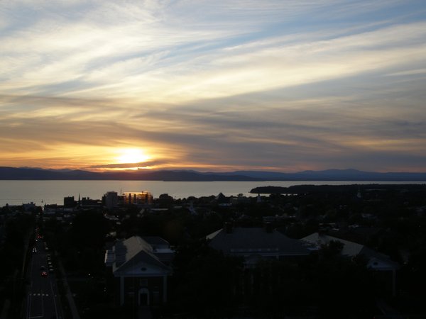 Burlington sunset on Friday, September 12, 2025 at 7:13 PM EDT