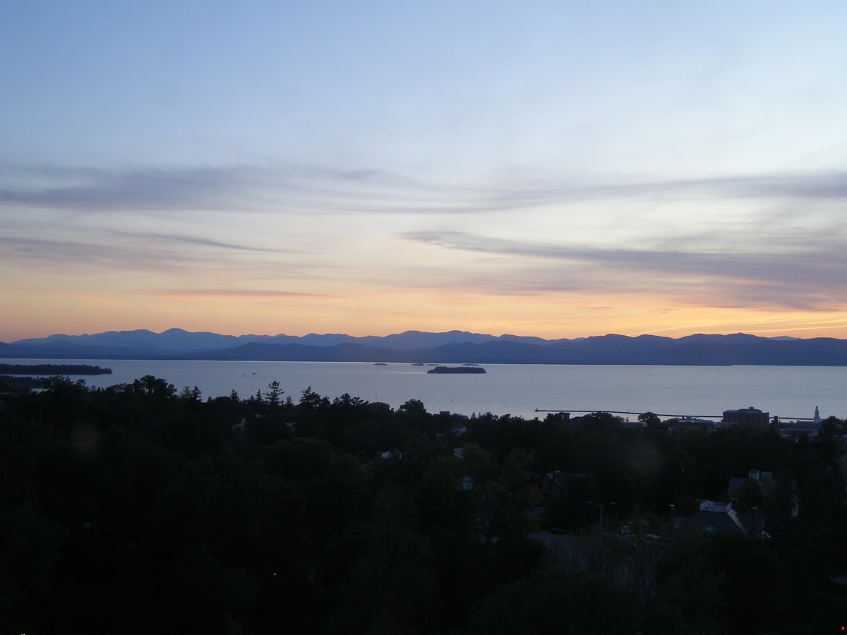 Left view, Burlington sunset on Friday, September 12, 2025