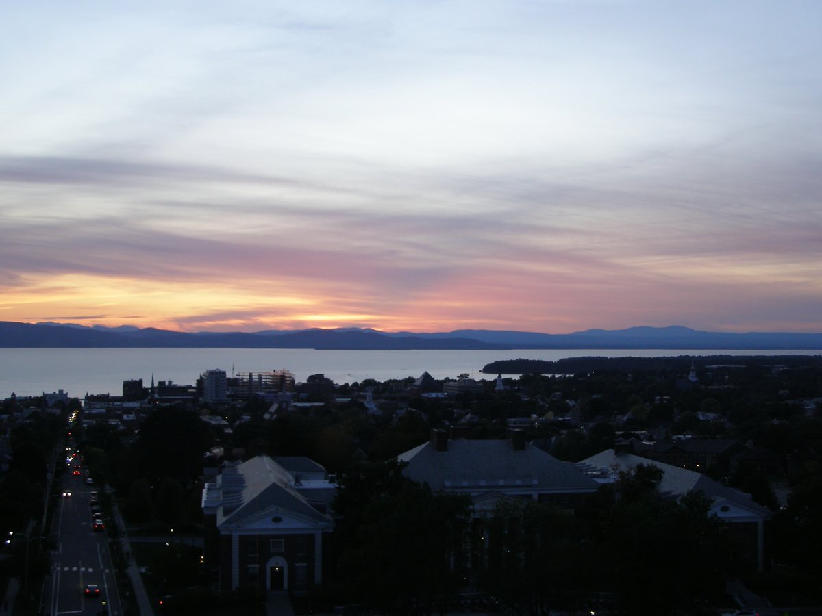 Right view, Burlington sunset on Friday, September 12, 2025