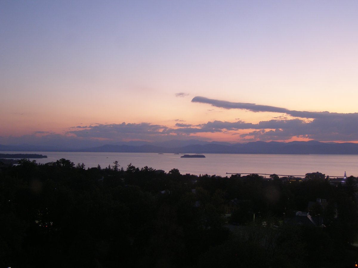 Left view, Burlington sunset on Sunday, September 14, 2025