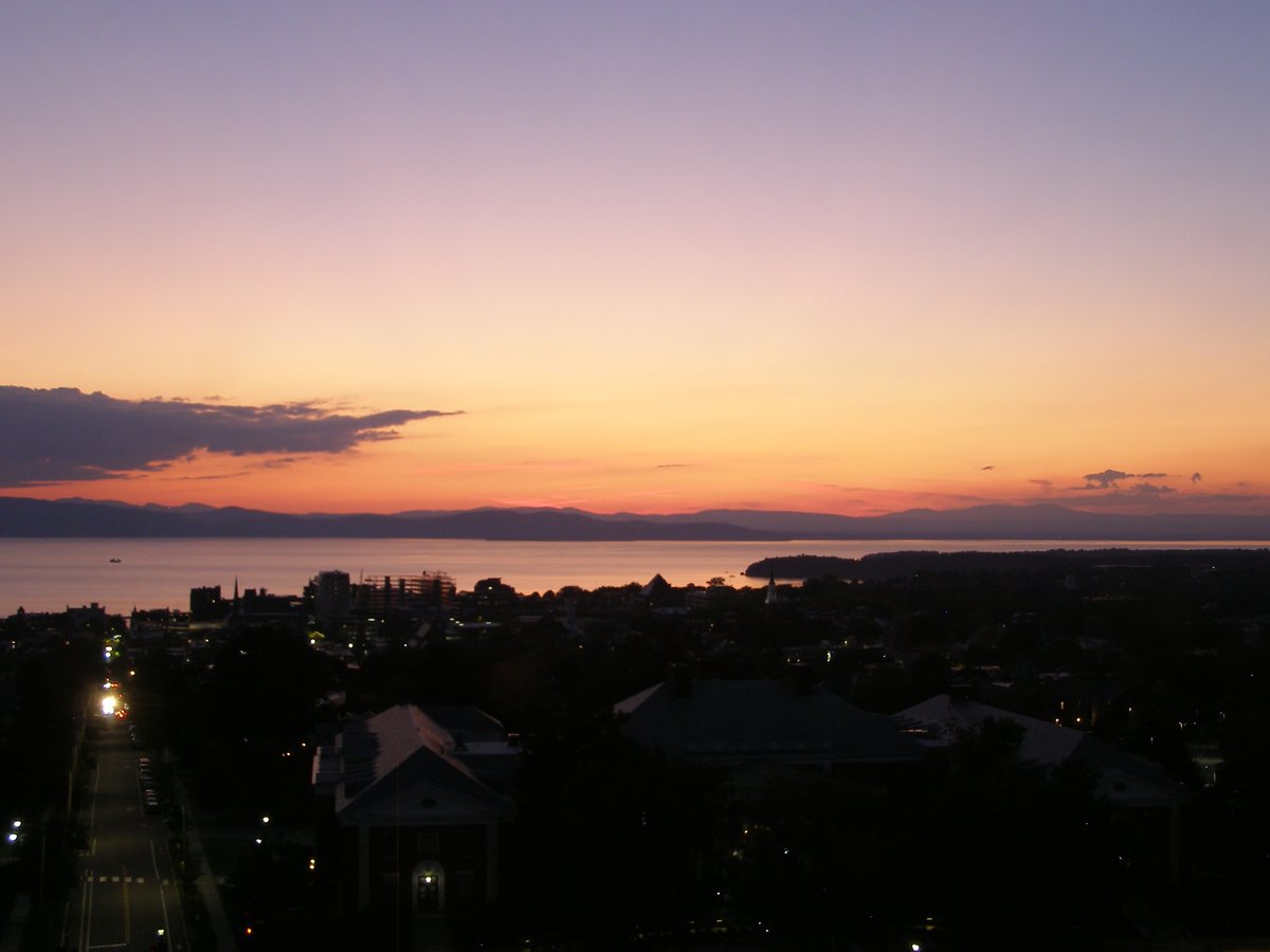 Right view, Burlington sunset on Sunday, September 14, 2025