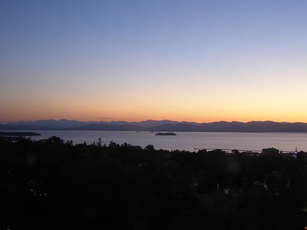 Burlington sunset on Monday, September 15, 2025 at 7:43 PM EDT