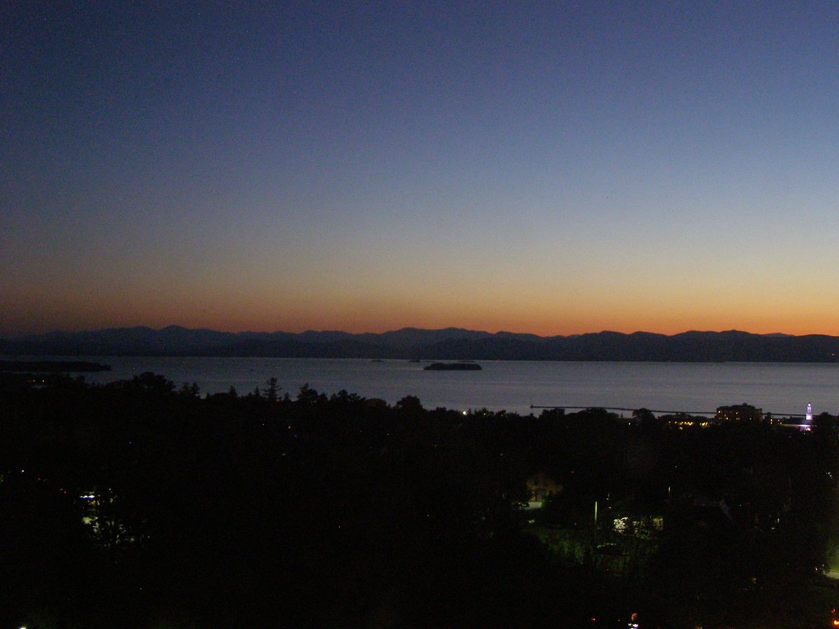 Left view, Burlington sunset on Monday, September 15, 2025