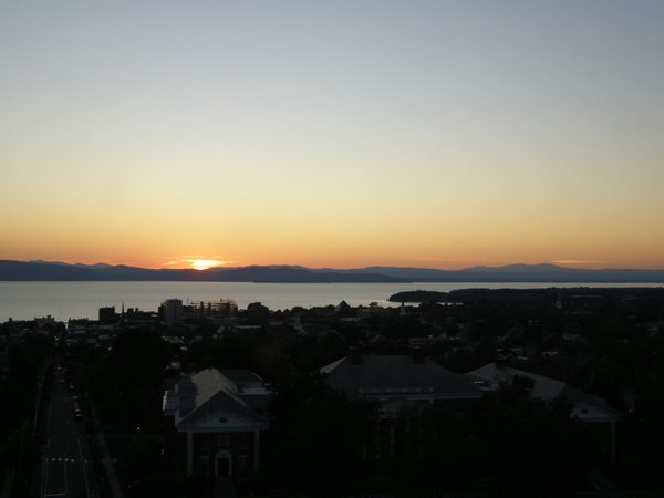 Burlington sunset on Monday, September 15, 2025 at 7:13 PM EDT